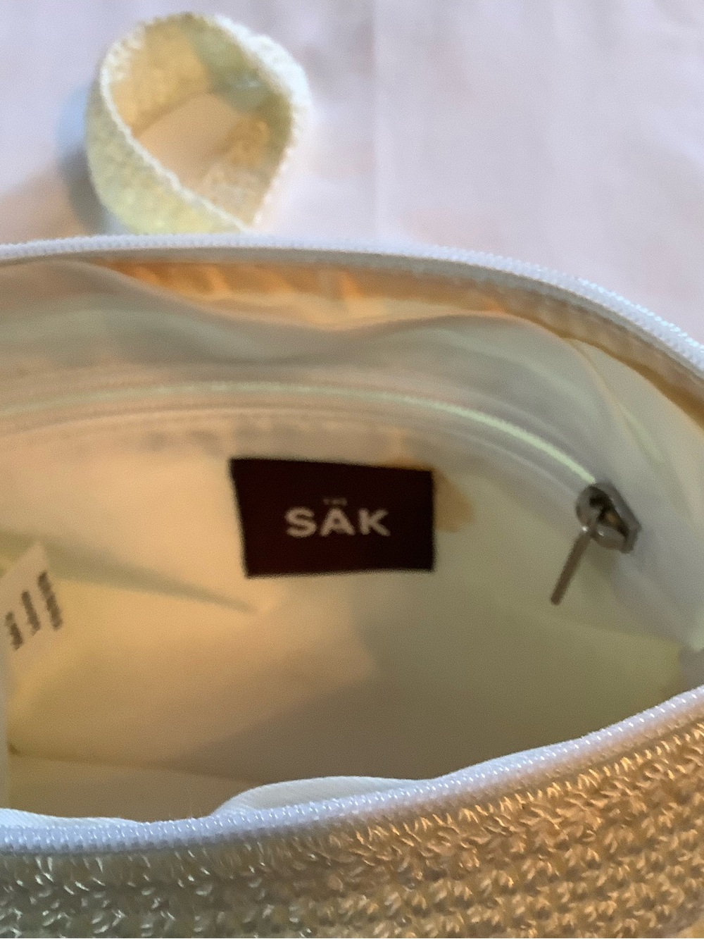 The Sak White Woven Shoulder Bag with Front Zip - Picture 3 of 7